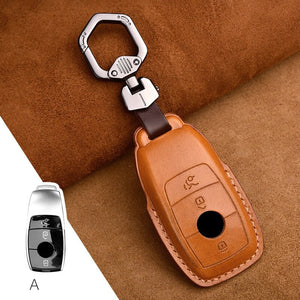 1Pcs Genuine Leather Car Remote Key Cover Case For Mercedes benz W177 W205 W213 W222 2018 A C S GLS Class E class