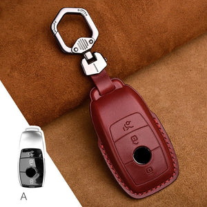 1Pcs Genuine Leather Car Remote Key Cover Case For Mercedes benz W177 W205 W213 W222 2018 A C S GLS Class E class