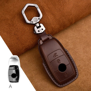 1Pcs Genuine Leather Car Remote Key Cover Case For Mercedes benz W177 W205 W213 W222 2018 A C S GLS Class E class