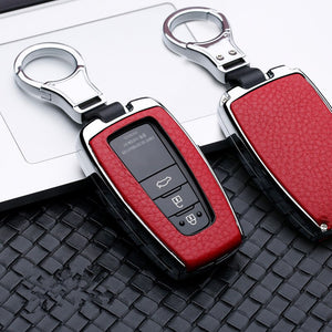 2020 Leather Alloy Car Key Cover Holder Case Covers For Toyota CHR C-HR Prado Camry Avalon Prius Corolla RAV4 2/3/4 Button