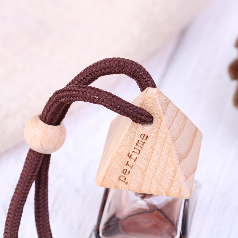 Auto Ornament Perfume Bottle Hanging Air Freshener Perfume Fragrance Diffuser Empty Glass Bottle 8ml Car Diamond Shape Pendant