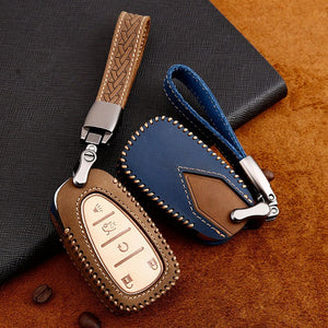 Car Genuine Leather Handmade Car Key Cover key Case For CHEVROLET MALIBU EQUINOX CRUZE CAMARO 2016 2017 2018