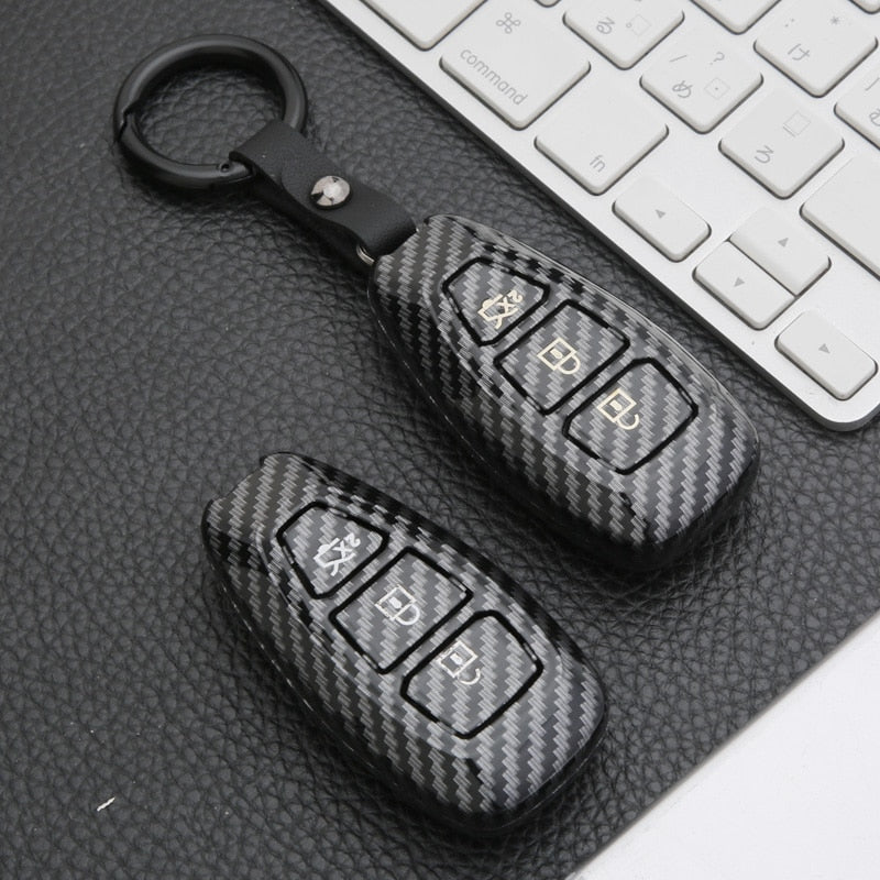 Carbon Fiber Remote Car Key Case Shell For Ford Fiesta Mondeo Ecosport Kuga Focus ST C-Max B-Max Focus 3 MK3 MK4 escape key bag