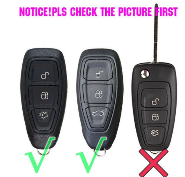 Carbon Fiber Remote Car Key Case Shell For Ford Fiesta Mondeo Ecosport Kuga Focus ST C-Max B-Max Focus 3 MK3 MK4 escape key bag