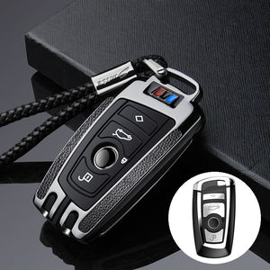 Genuine leather paste zinc alloy car key case cover for BMW E30 E34 E36 E39 E46 F10 F11 F31 G30 X1 F48 X3 X4 X5 M1 M2 M3 E90