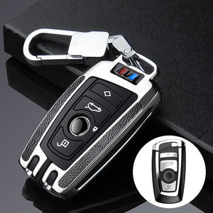 Genuine leather paste zinc alloy car key case cover for BMW E30 E34 E36 E39 E46 F10 F11 F31 G30 X1 F48 X3 X4 X5 M1 M2 M3 E90