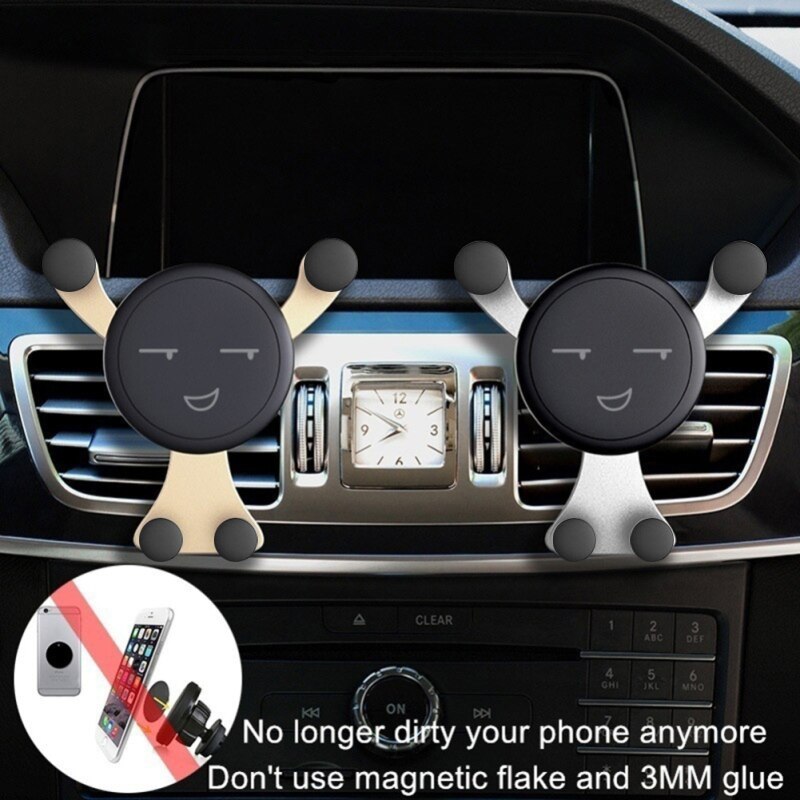 Gravity Car Phone Holder Air Vent Clip Mount Universal Car Bracket GPS Support Cell Phone Stand For IPhone 11 Samsung S10 Xiaomi