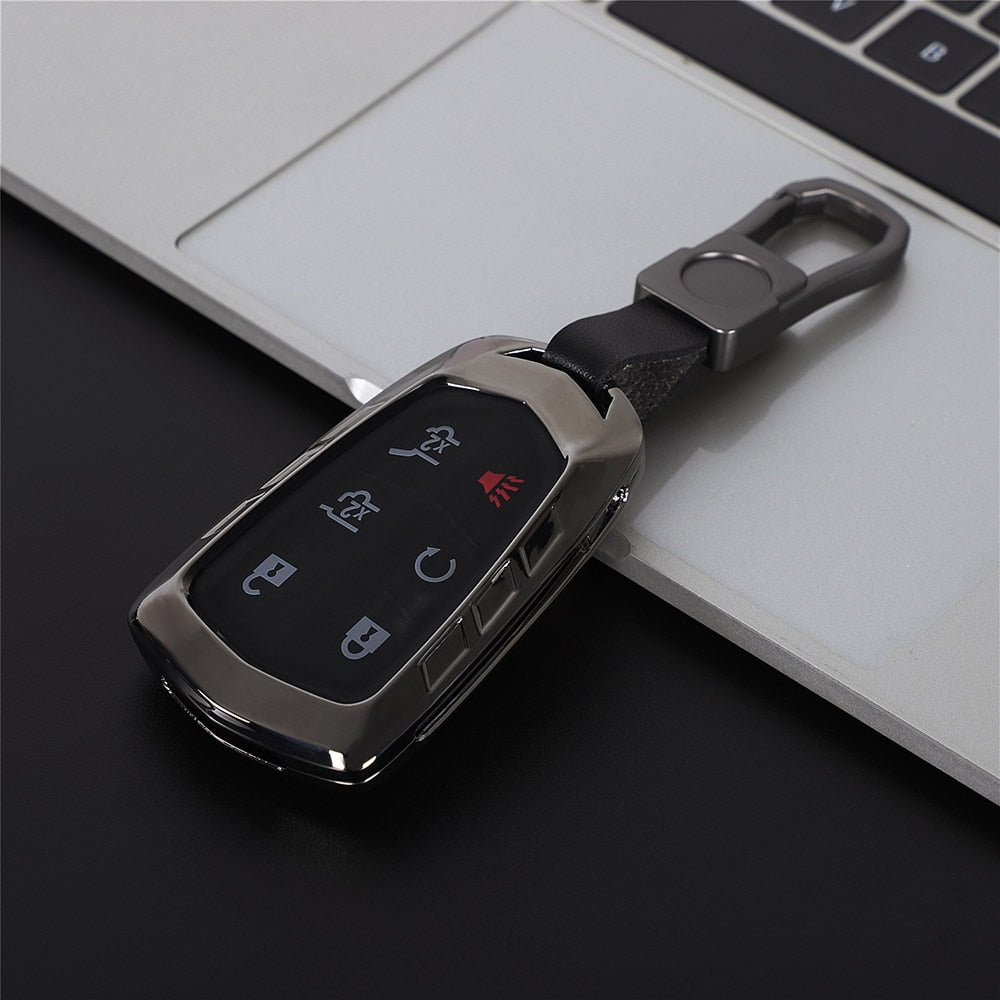 High-qualit Car Key Cover Case For Cadillac Escalade CTS XTS ATS ATS-L XLS SRX 2015 4/5/6 Button 28T CTS-V XT5 CT6 Protect Shell