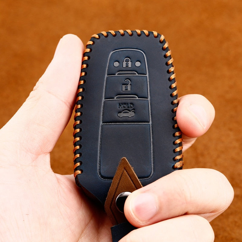 High quality New car key case Full cover For Toyota Prius Camry Corolla C-HR CHR RAV4 Prado 2018 keychain Accessories Leather