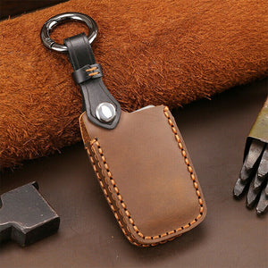 Leather 4 Button Car Key Case Cover for 2019 Toyota Highlander Avalon Camry RAV4  Key Chains  Car Accessories for Girls