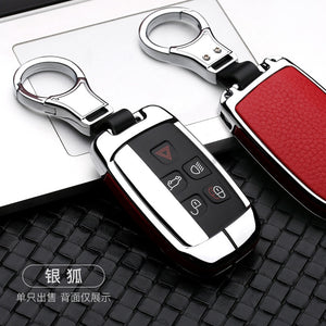 Leather Smart Car Key Cover Case For Land Rover A9 freelander Evoque Discovery 4 5 Sport  LR4 Jaguar XK XKR XF XFR XJ XJL Style