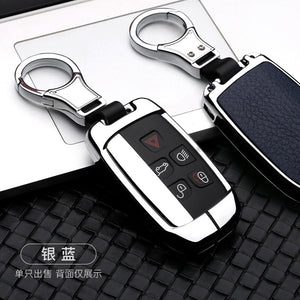 Leather Smart Car Key Cover Case For Land Rover A9 freelander Evoque Discovery 4 5 Sport  LR4 Jaguar XK XKR XF XFR XJ XJL Style