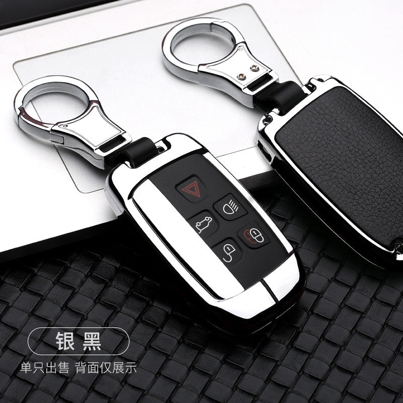 Leather Smart Car Key Cover Case For Land Rover A9 freelander Evoque Discovery 4 5 Sport  LR4 Jaguar XK XKR XF XFR XJ XJL Style