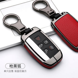 Leather Smart Car Key Cover Case For Land Rover A9 freelander Evoque Discovery 4 5 Sport  LR4 Jaguar XK XKR XF XFR XJ XJL Style