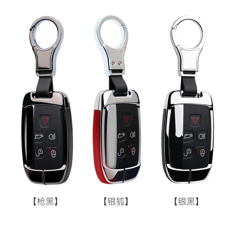 Leather Smart Car Key Cover Case For Land Rover A9 freelander Evoque Discovery 4 5 Sport  LR4 Jaguar XK XKR XF XFR XJ XJL Style