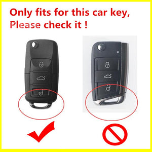 Leather+TPU Car Key Cover Case For Volkswagen VW POLO Tiguan Passat B5 B6 B7 Golf EOS Scirocco Jetta MK6 Octavia Accessories