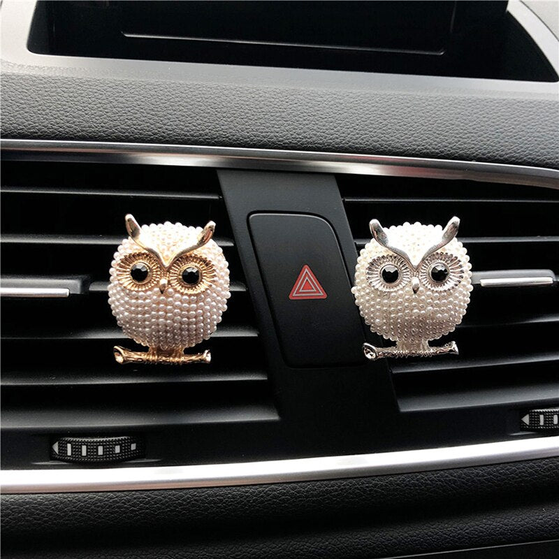Metal Lovely Owl Cartoon Car Styling Air Freshener Car Decorative Perfume Seat Air Conditioner Perfume