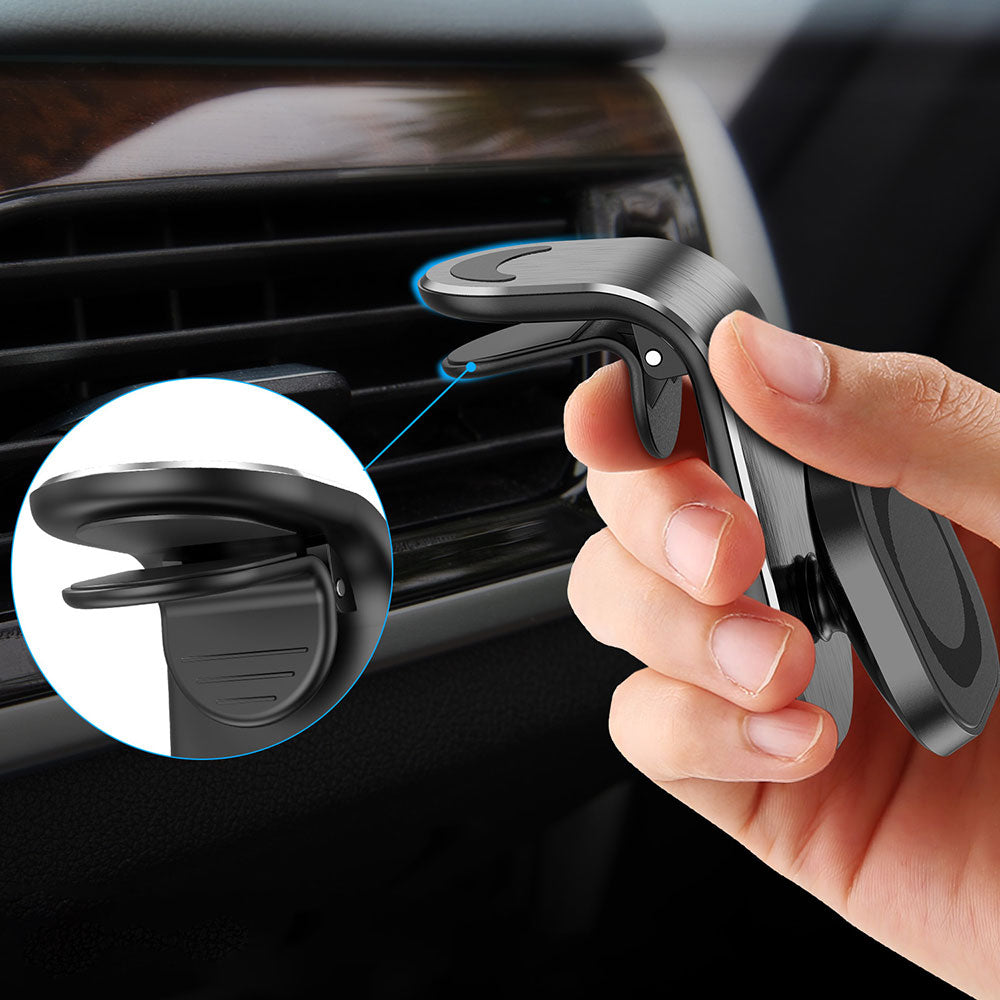 Metal Magnetic Car Phone Holder Car Air Vent Mount Holder 360 Degree Rotable Mobile Phone Holder for iPhone Huawei Samsung