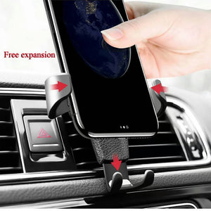 New Car Phone Holder in Car Air Vent Mount Stand Mobile Phone Holder Gravity Smartphone Cell Stand For Huawei For iPhone