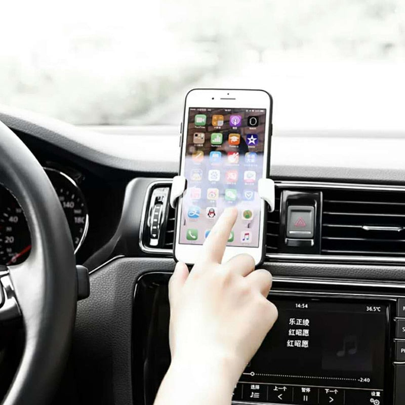 New Car Phone Holder in Car Air Vent Mount Stand Mobile Phone Holder Gravity Smartphone Cell Stand For Huawei For iPhone