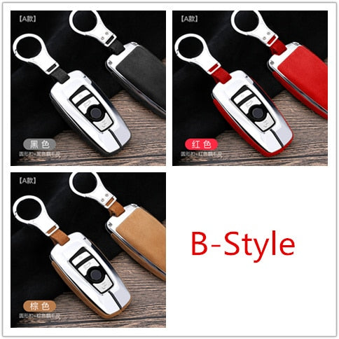 Suede Leather Smart Car Key Case Shell For BMW G30 X1 X3 X5 F07 F11 F15 F20 F31 F48 E90 E36 Auto Protection Key Cover Accessorie