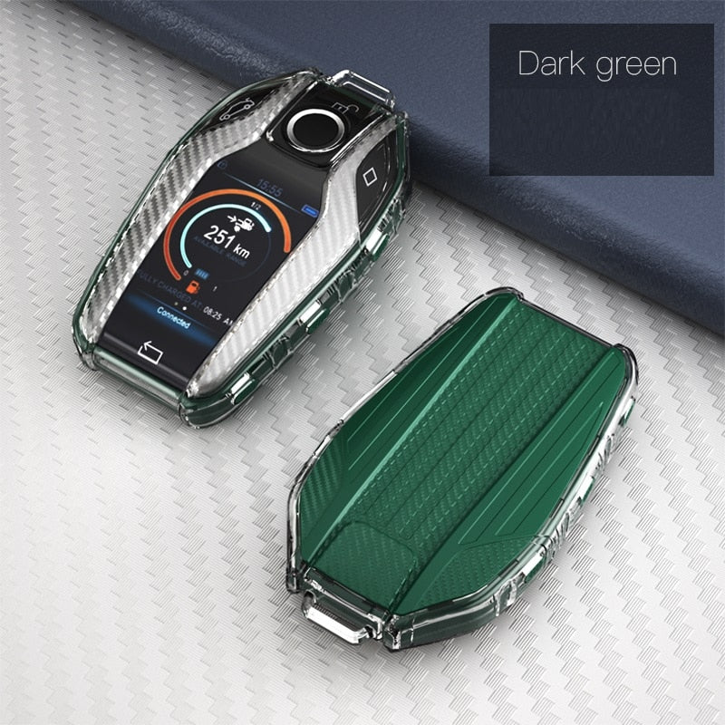 TPU Car Fully Key Case LED Display Key Cover Case for BMW 5 7 series G11 G12 G30 G31 G32 i8 I12 I15 G01 X3 G02 X4 G05 X5 G07 X7