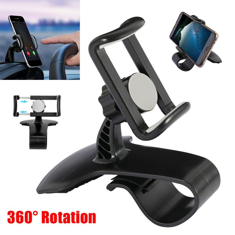 Universal 360 Rotation Car Phone GPS Holder Ar Dashboard Mount Phone Holder Stand Hud Clip For IPhone Samsung Xiaomi Car Bracket