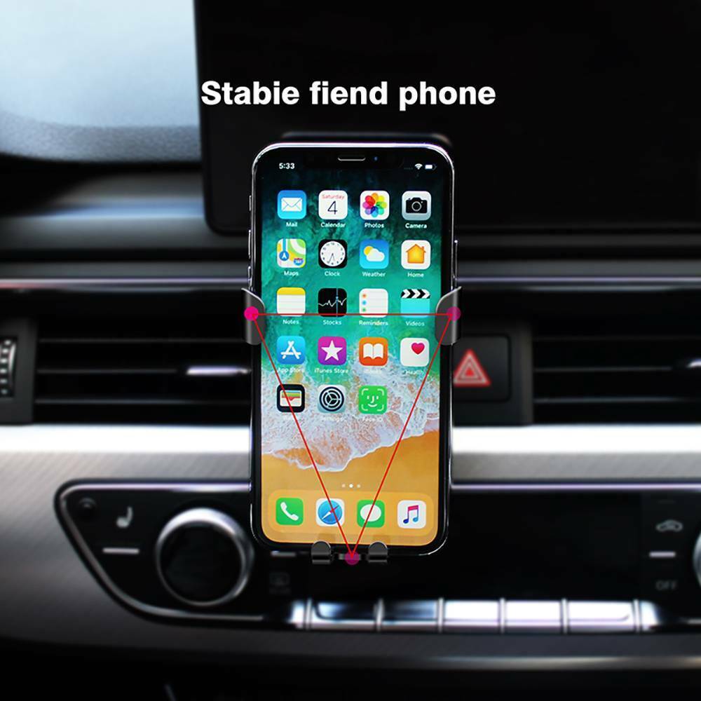 Universal Car Cell Phone Holder Air Vent Mount Stand For Moible Phone Car Interior Bracket Accessories Black