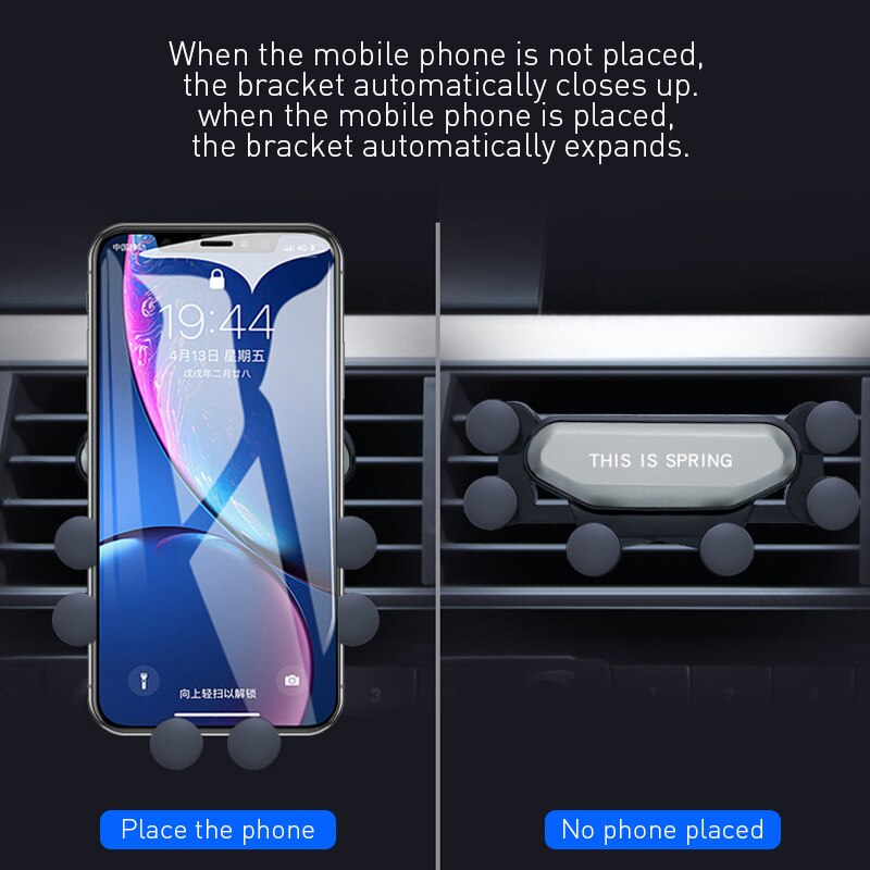 Universal Gravity Car phone Holder Car Air Vent Mount Car Holder For iPhone 11 X XS Max Samsung Xiaomi Mobile Phone Holder Stand